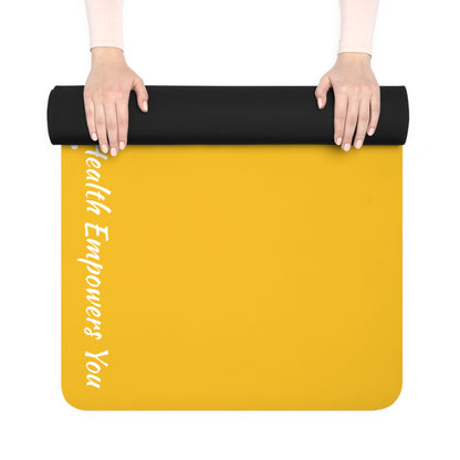 Yellow Rubber Yoga Mat