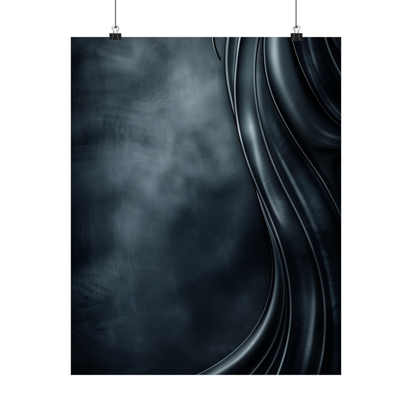Abstract black and gray design on a white background