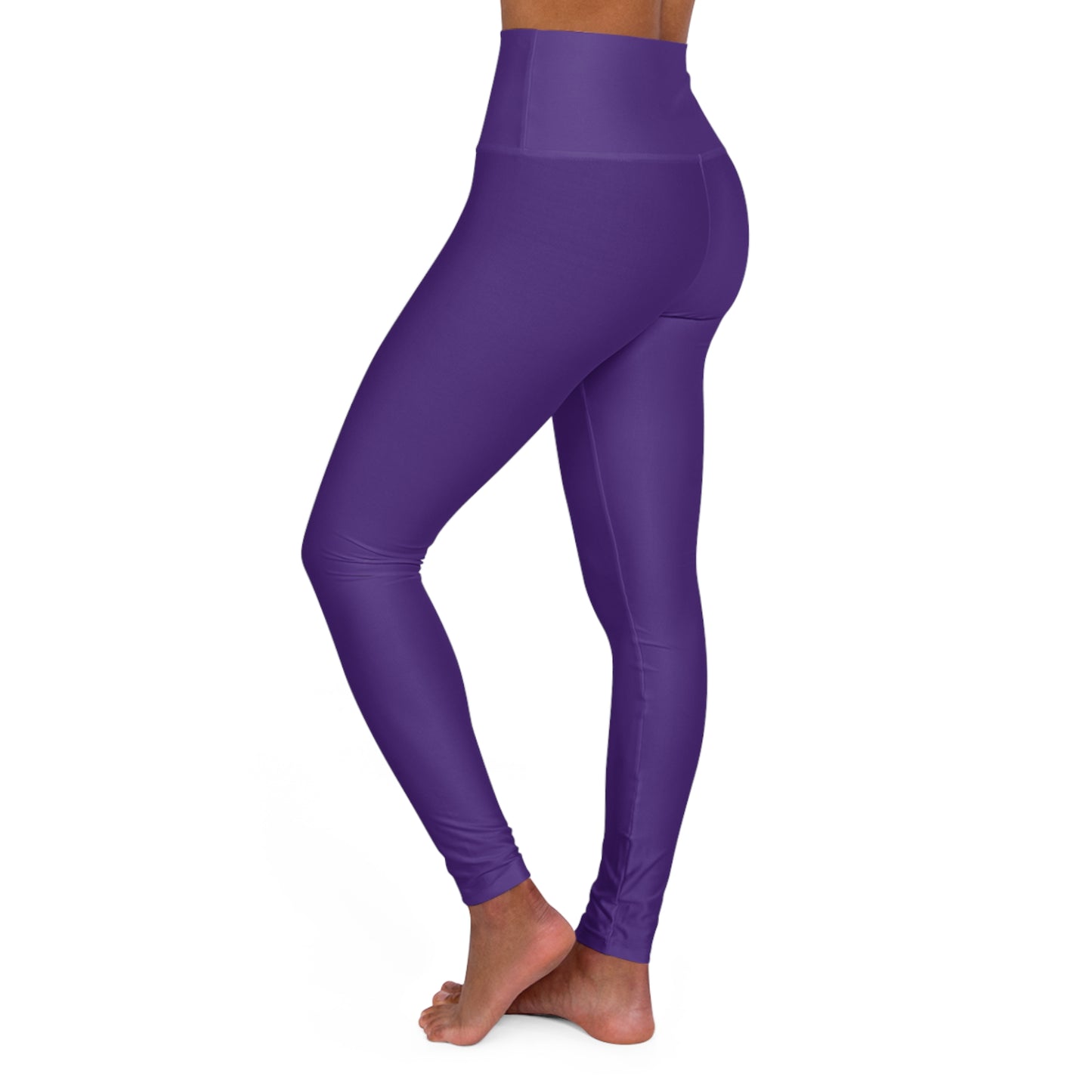 Purple High Waisted Yoga Leggings (AOP)