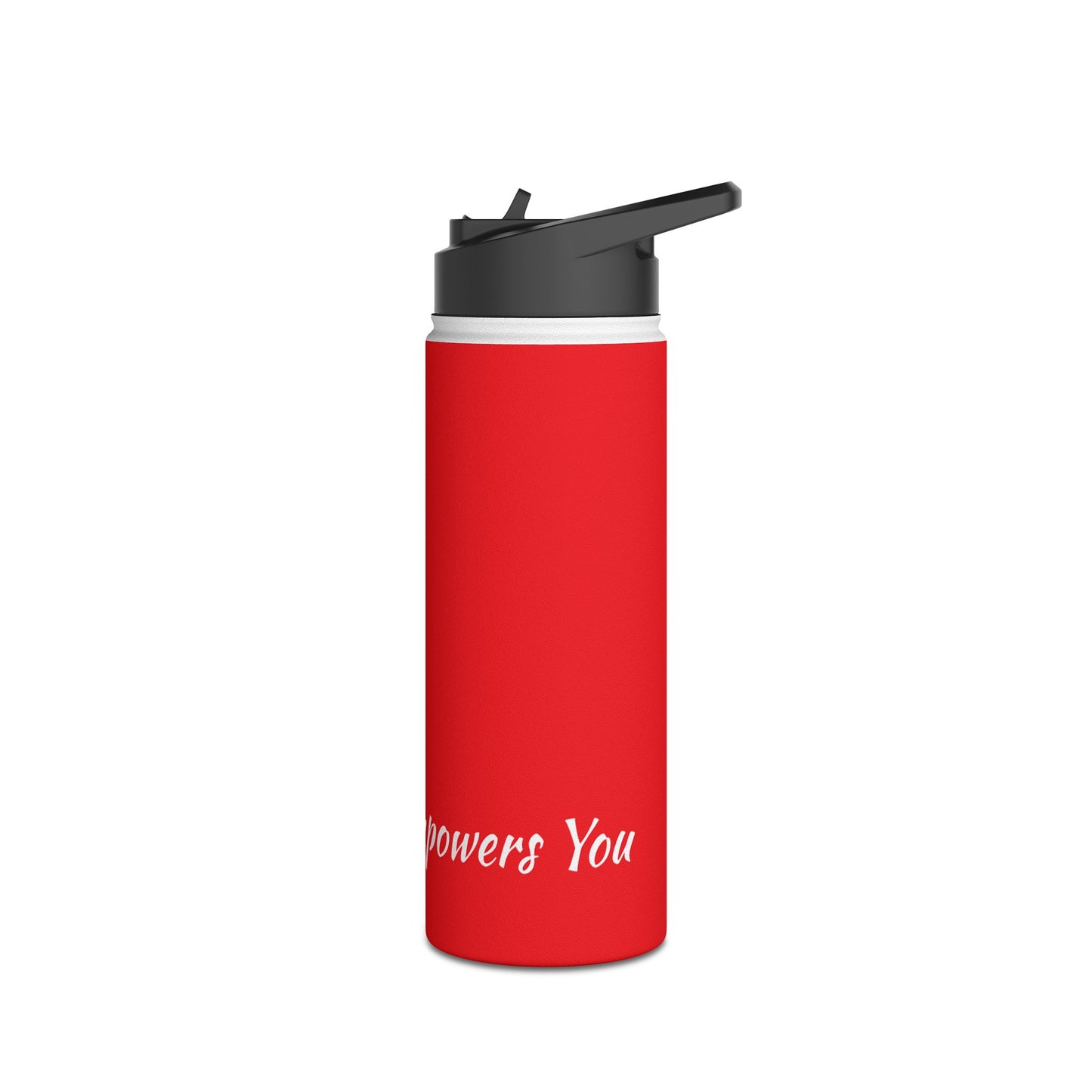 Red Stainless Steel Water Bottle, Standard Lid