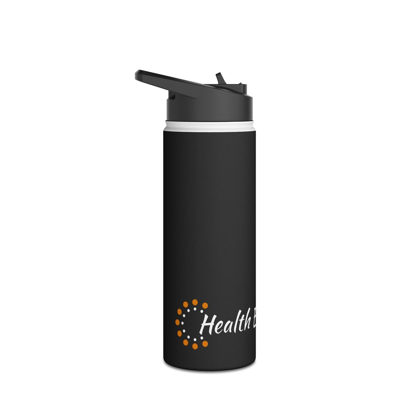 Black Stainless Steel Water Bottle, Standard Lid