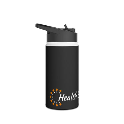 Black Stainless Steel Water Bottle, Standard Lid