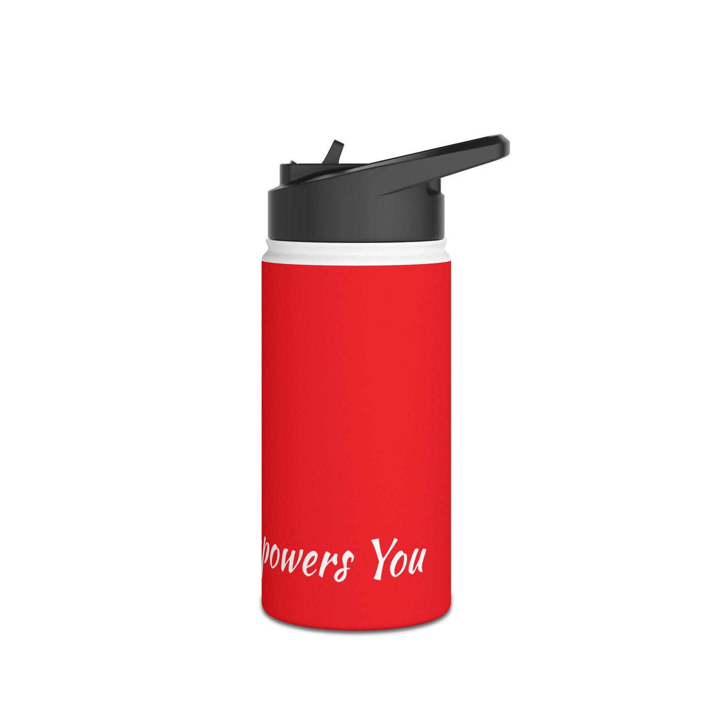 Red Stainless Steel Water Bottle, Standard Lid