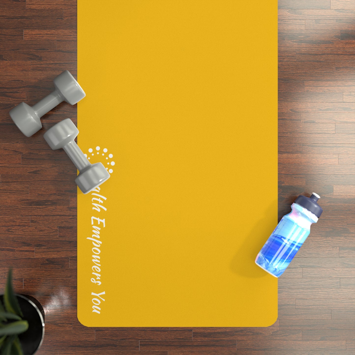 Yellow Rubber Yoga Mat