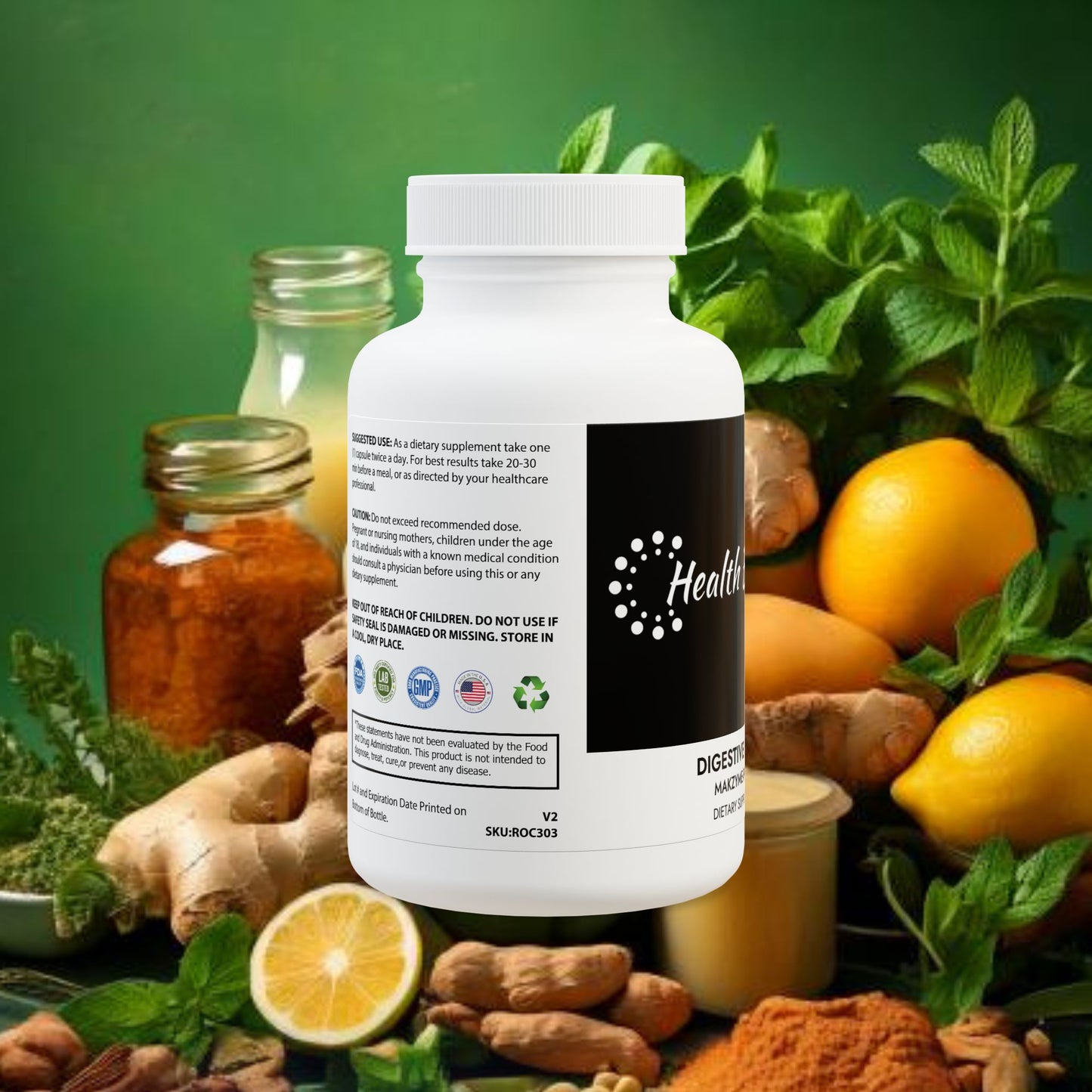 Digestive Enzyme Blend Supplement (60 Capsules)