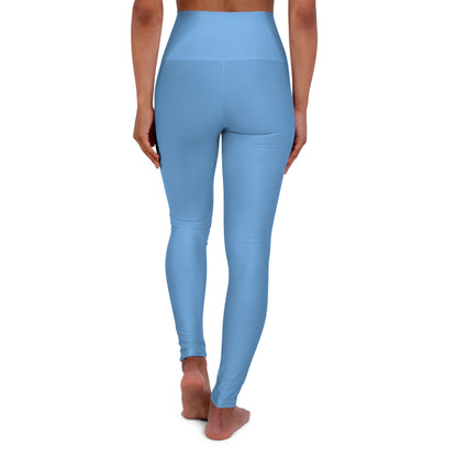 Light Blue High Waisted Yoga Leggings (AOP)