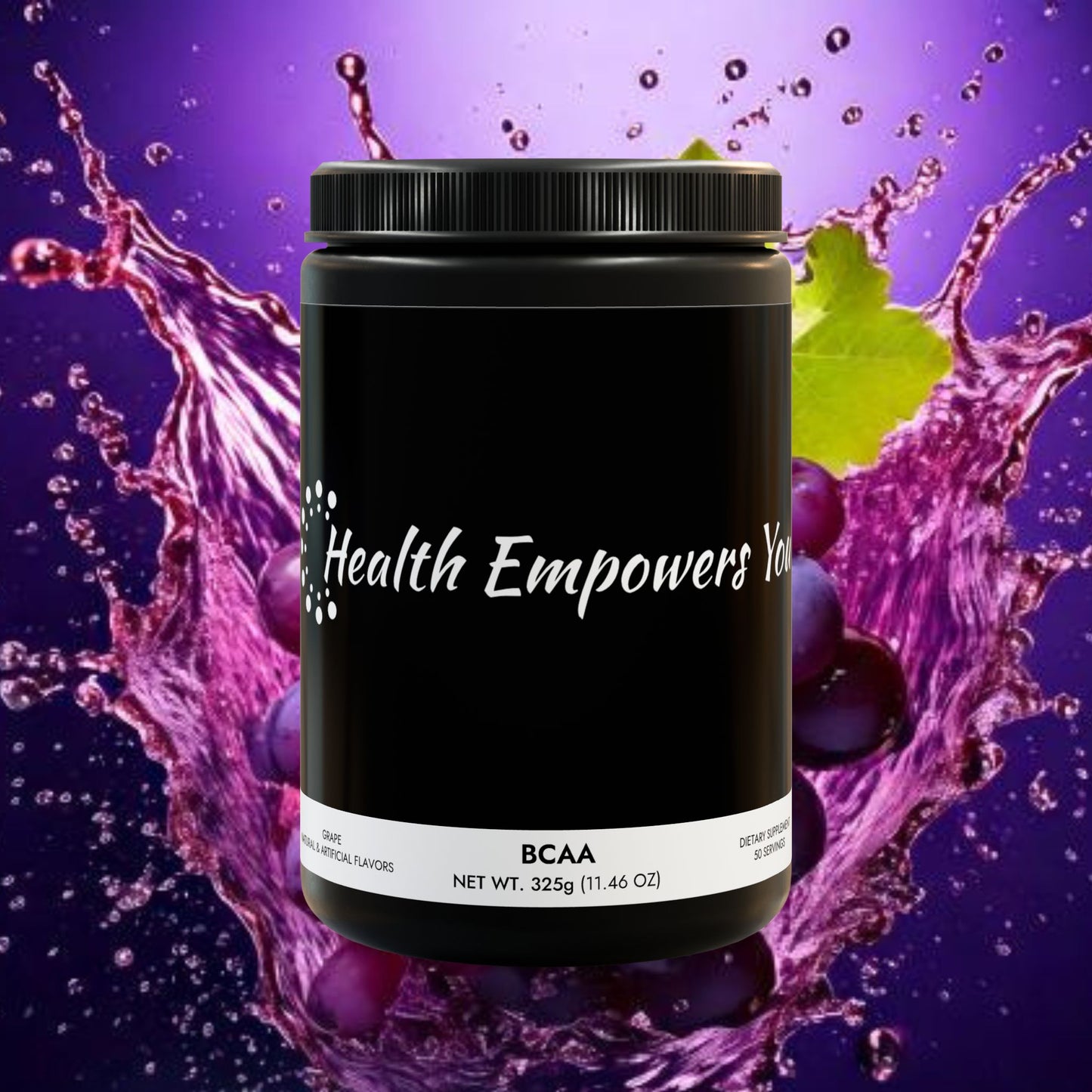 BCAA Supplement, Grape (325g, 11.46oz, 50 servings)