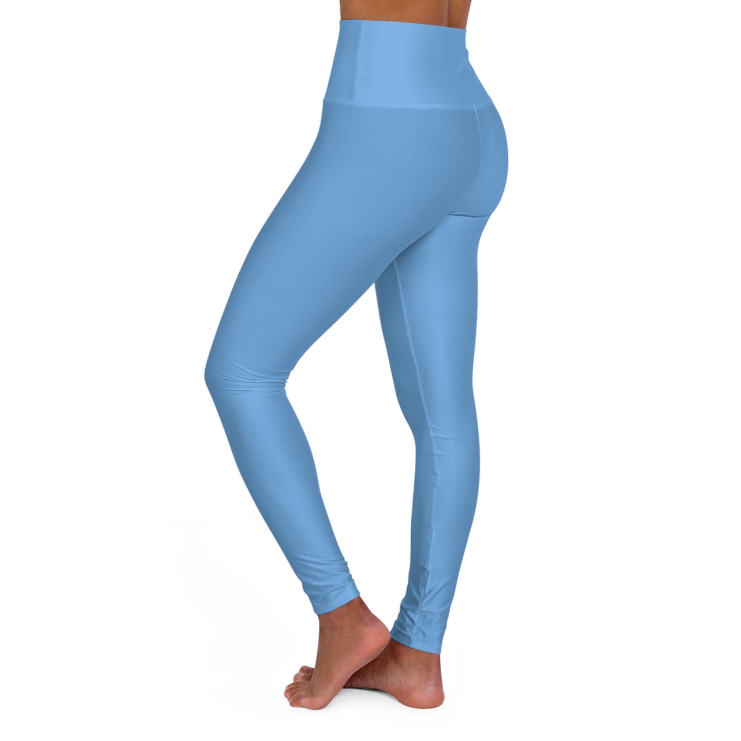 Light Blue High Waisted Yoga Leggings (AOP)