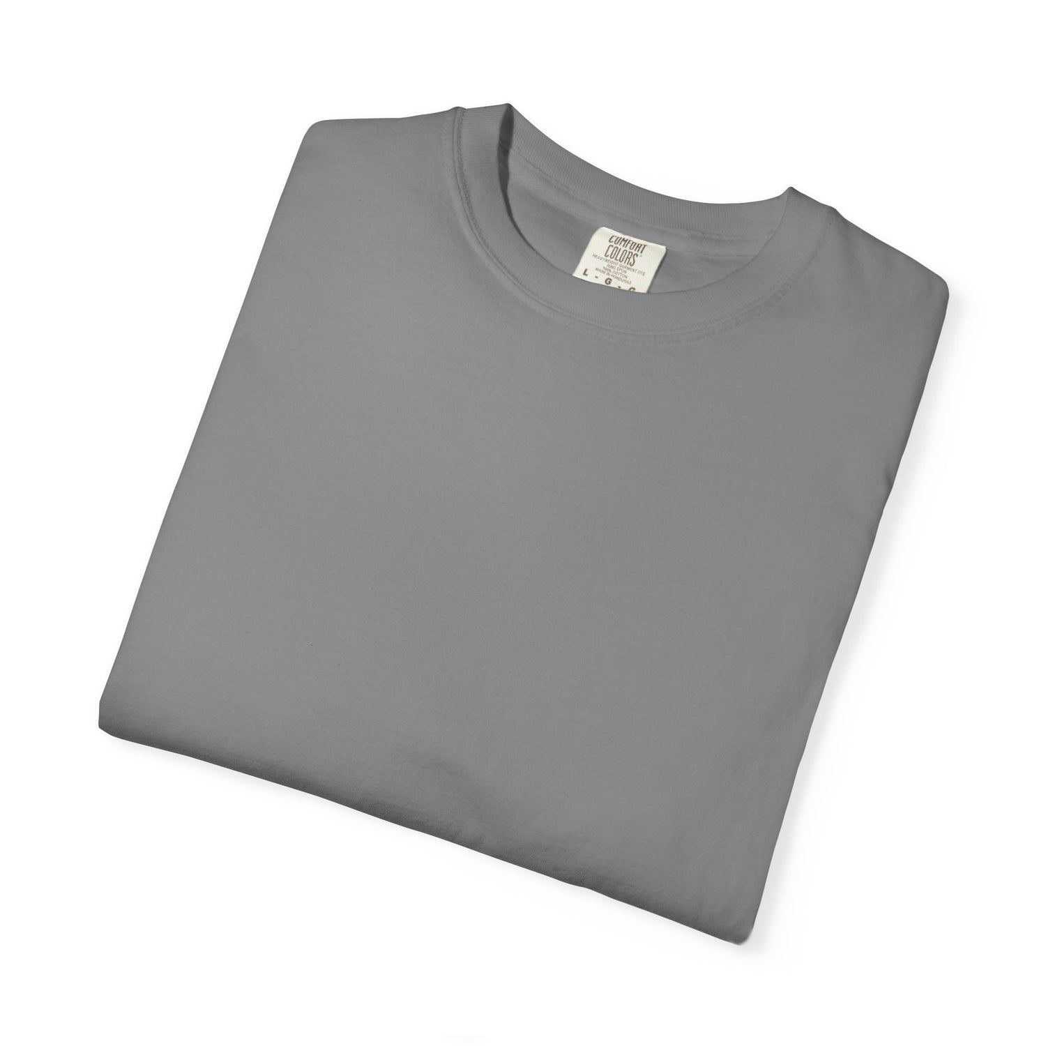 Folded gray t-shirt on a white background