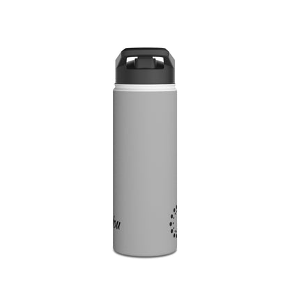 Light Grey Stainless Steel Water Bottle, Standard Lid