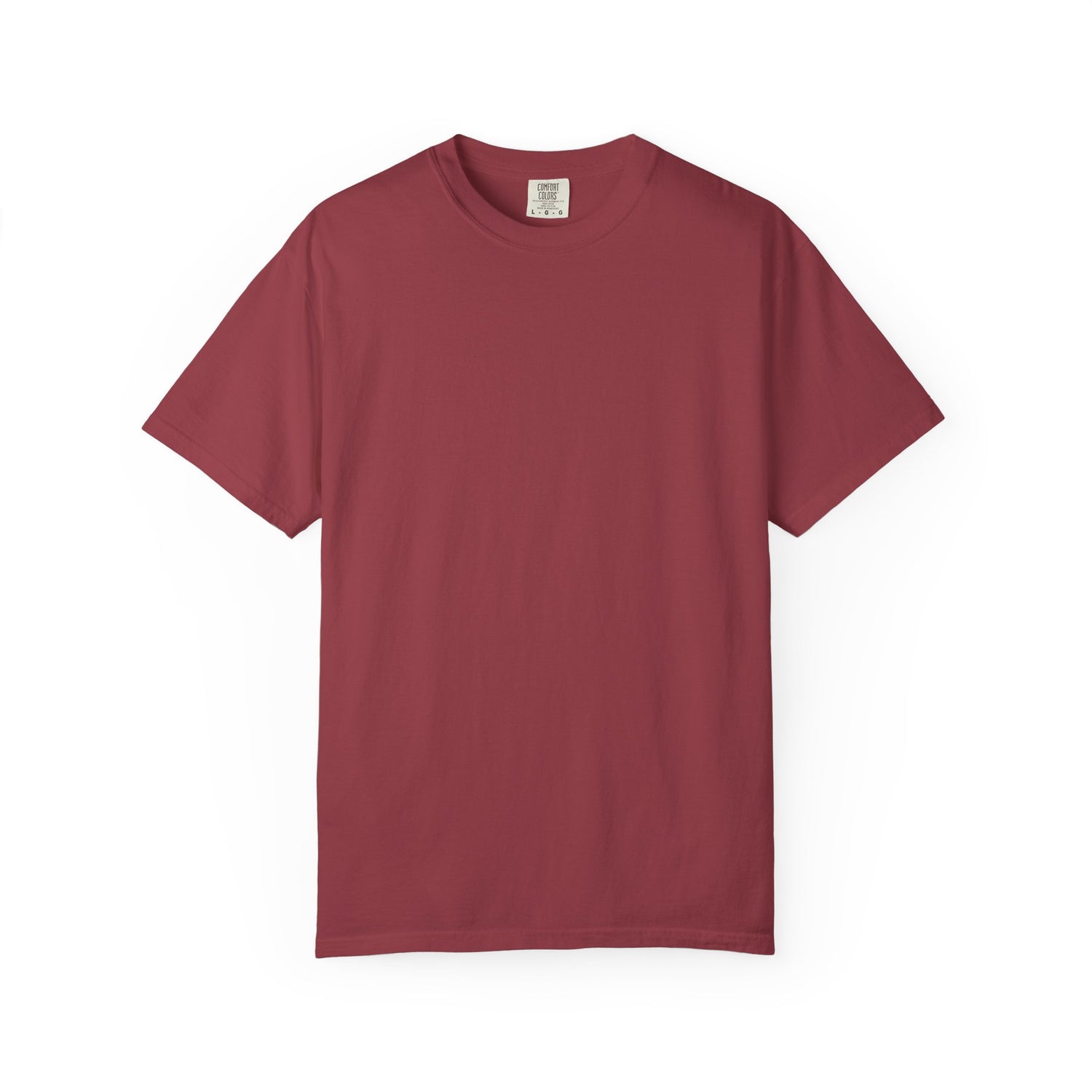 Maroon t-shirt on a white background