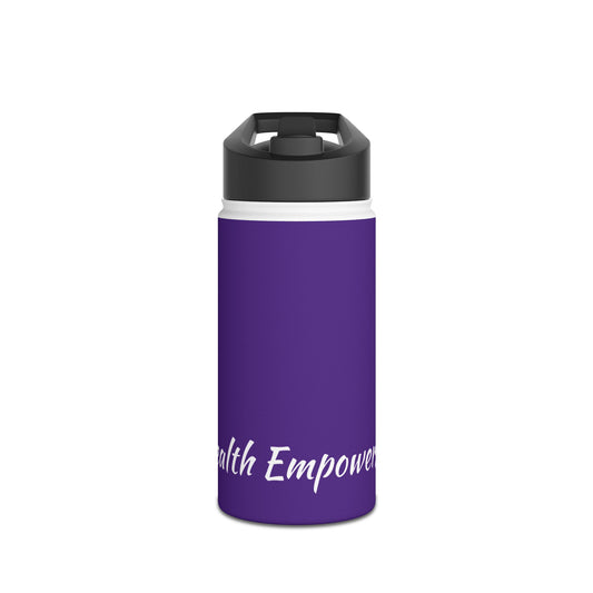 Purple Stainless Steel Water Bottle, Standard Lid