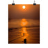 Beach sunset wall art with calming coastal tones for modern home decor
