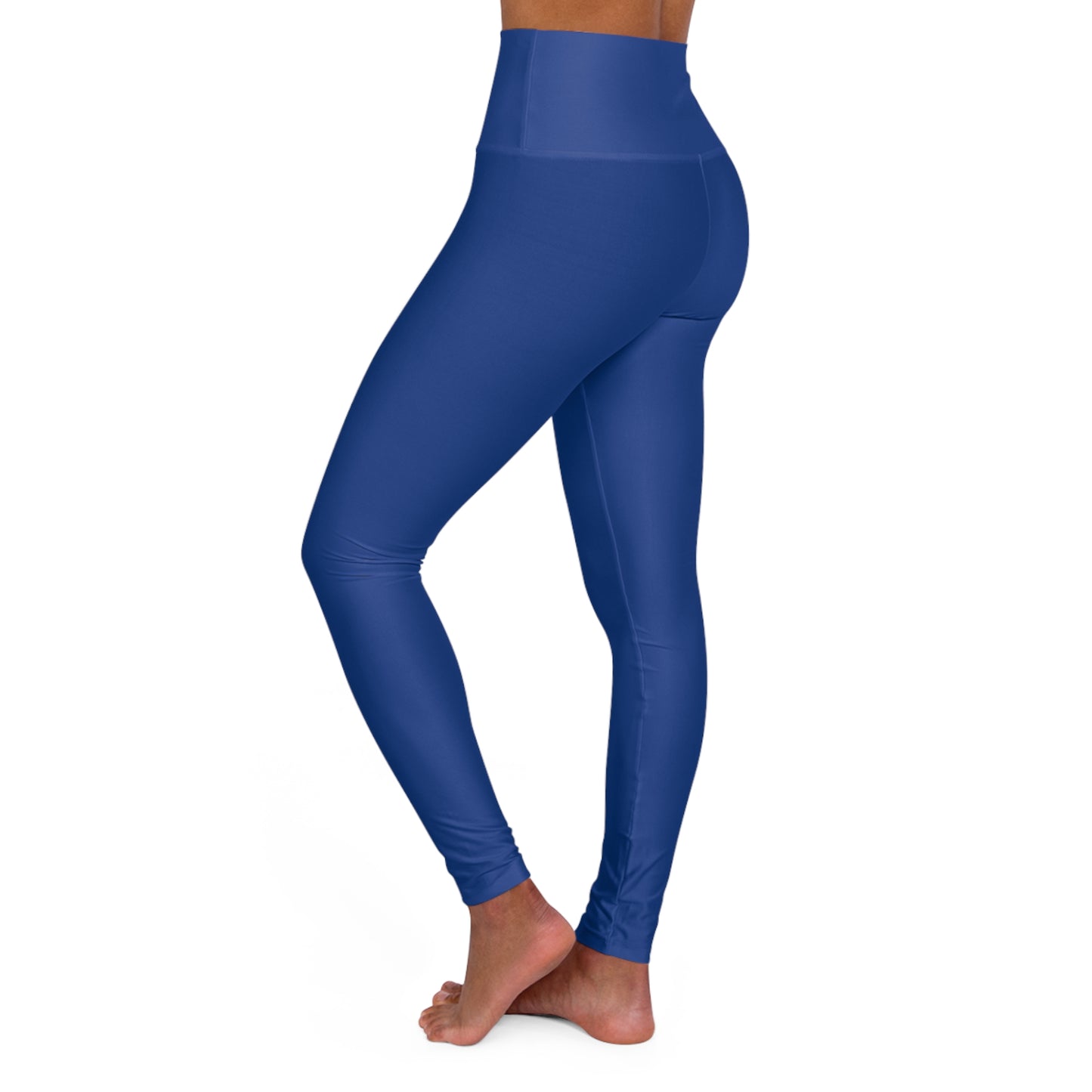 Dark Blue High Waisted Yoga Leggings (AOP)