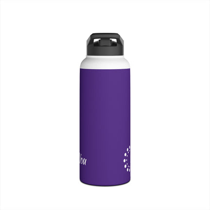 Purple Stainless Steel Water Bottle, Standard Lid