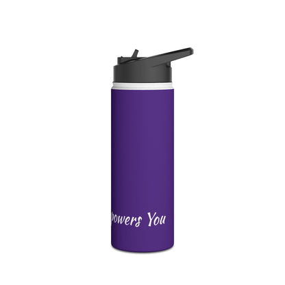 Purple Stainless Steel Water Bottle, Standard Lid