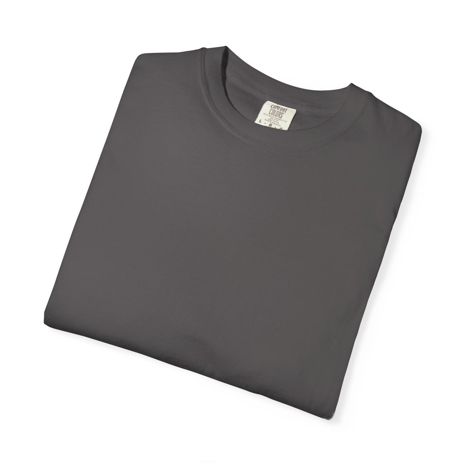 Folded gray t-shirt on a white background