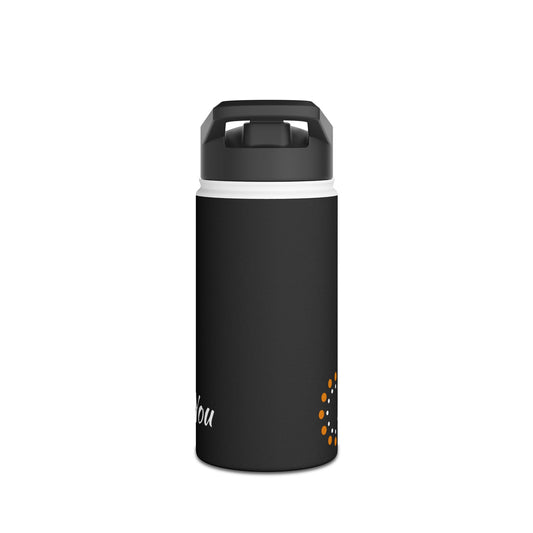 Black Stainless Steel Water Bottle, Standard Lid