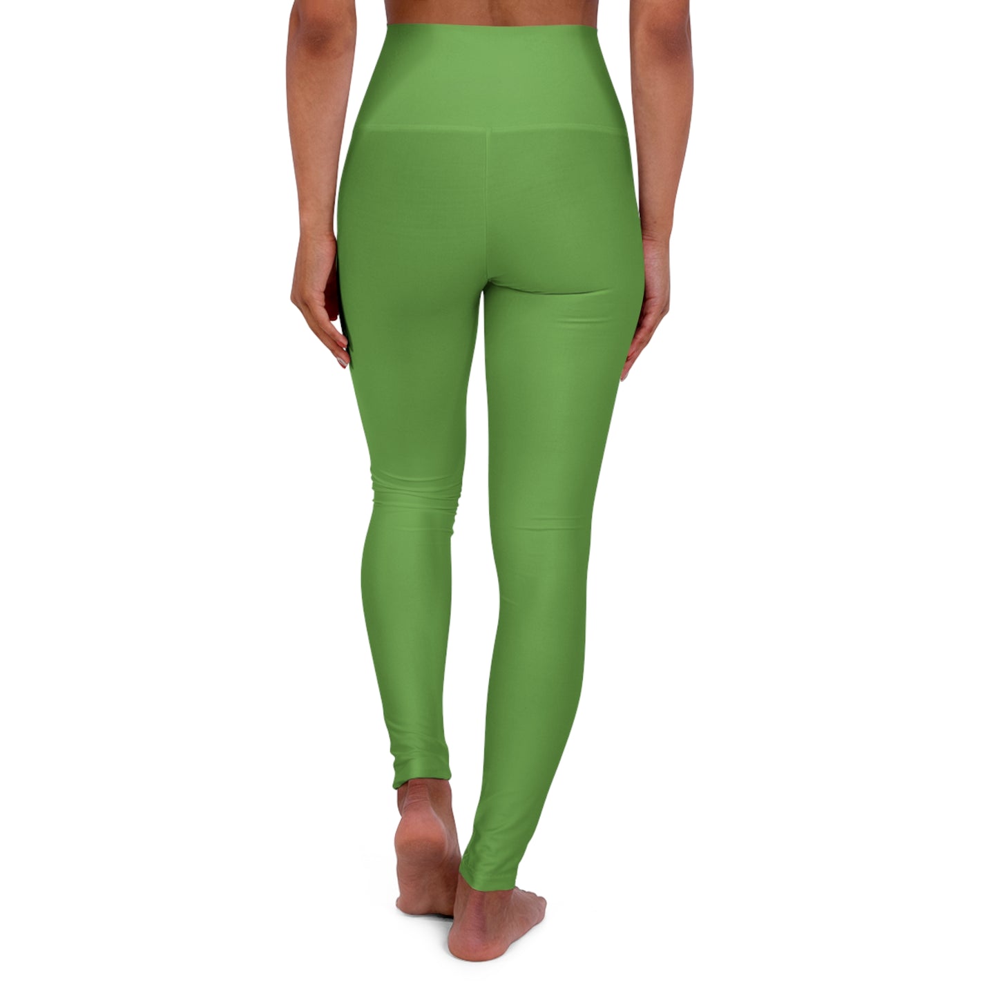 Green High Waisted Yoga Leggings (AOP)