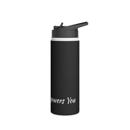 Black Stainless Steel Water Bottle, Standard Lid