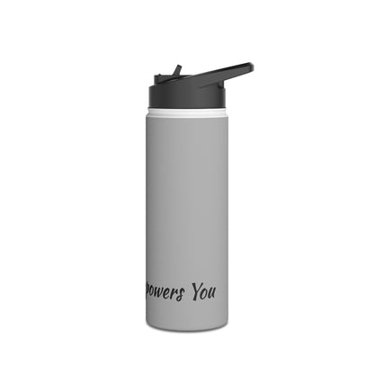 Light Grey Stainless Steel Water Bottle, Standard Lid