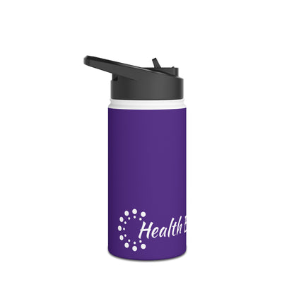 Purple Stainless Steel Water Bottle, Standard Lid