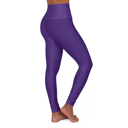 Purple High Waisted Yoga Leggings (AOP)