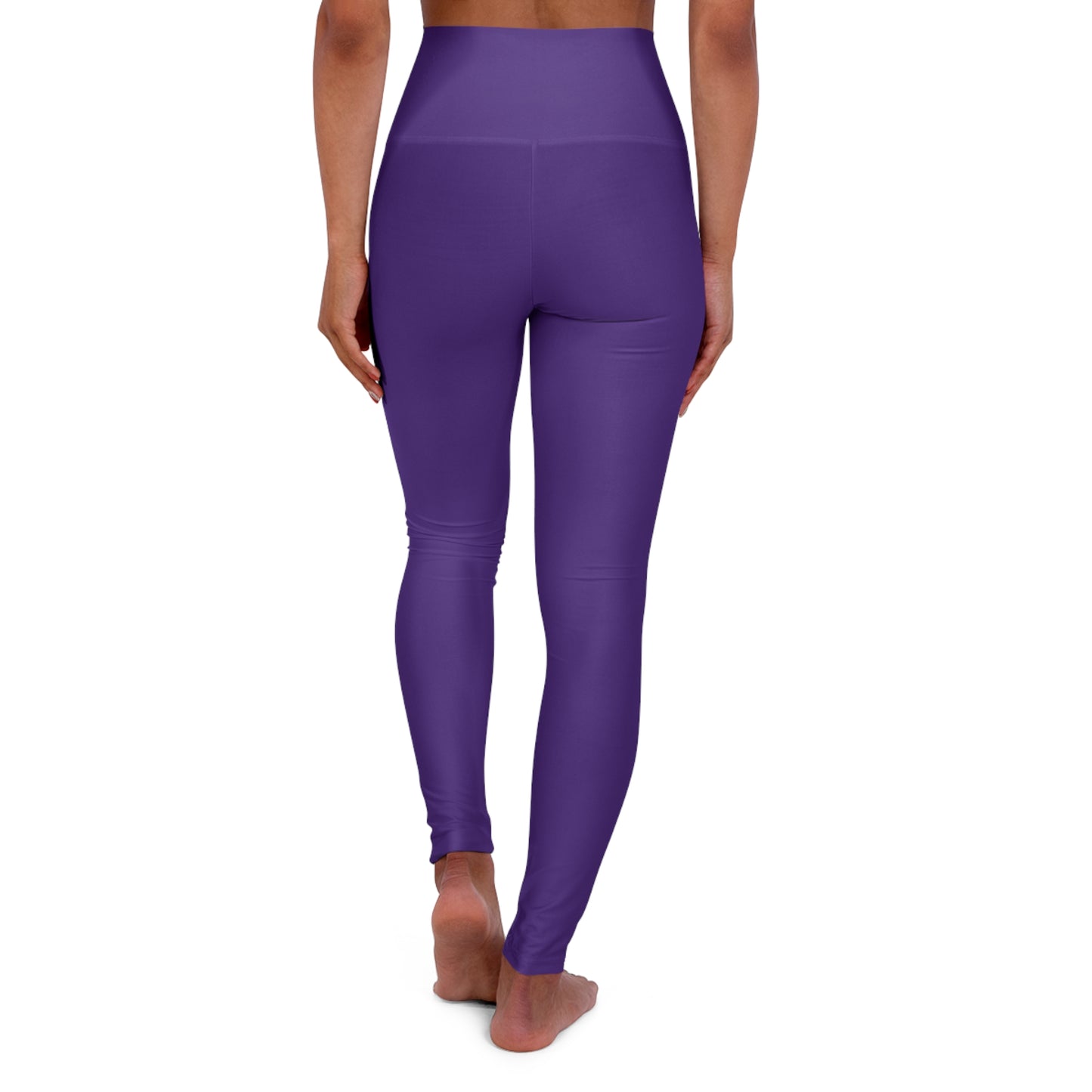 Purple High Waisted Yoga Leggings (AOP)