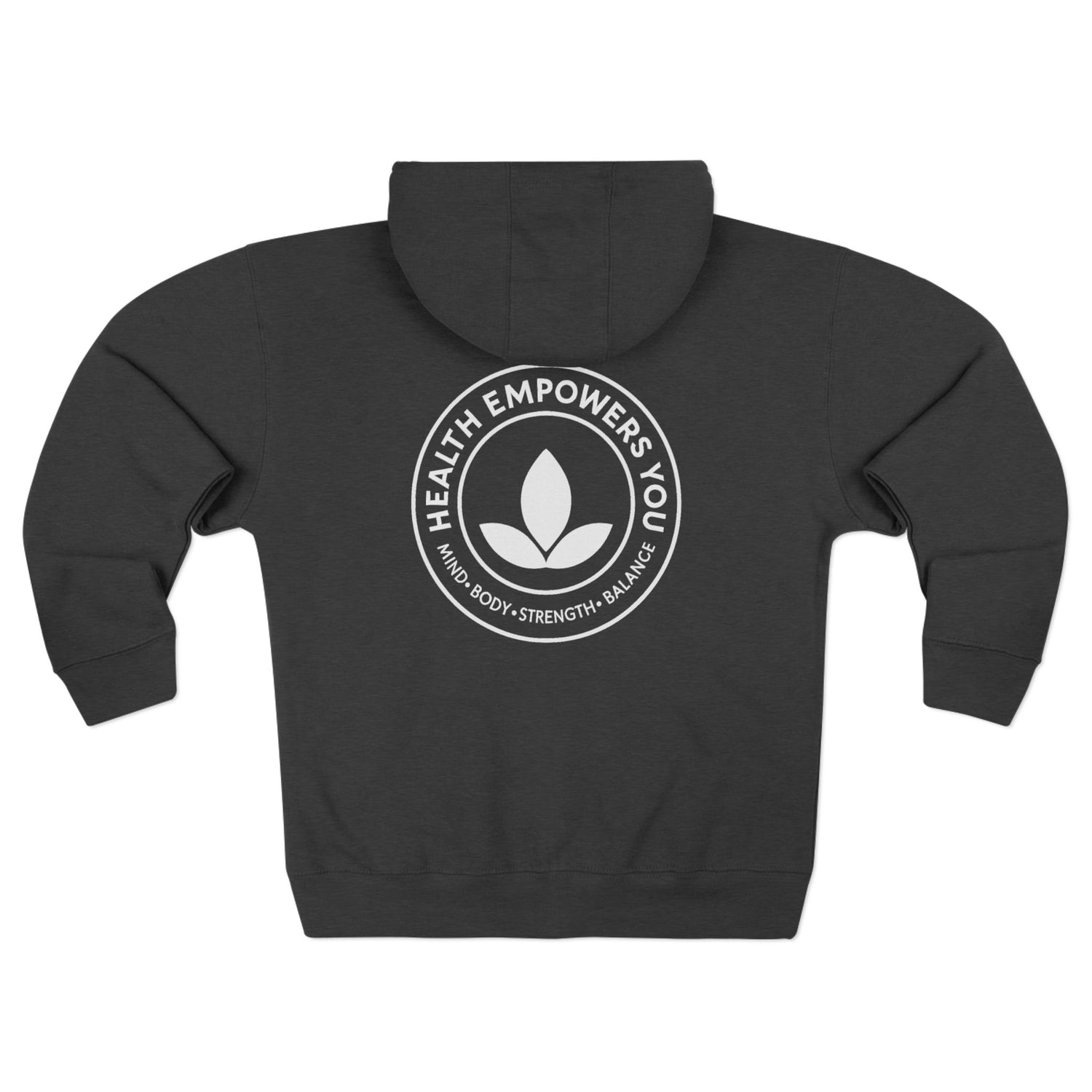 Empowerfit Lotus Unisex Zip Hoodie | Cozy Zip-Up, Casual Wear, Gift for Friends, Workout Hoodie, Everyday Style