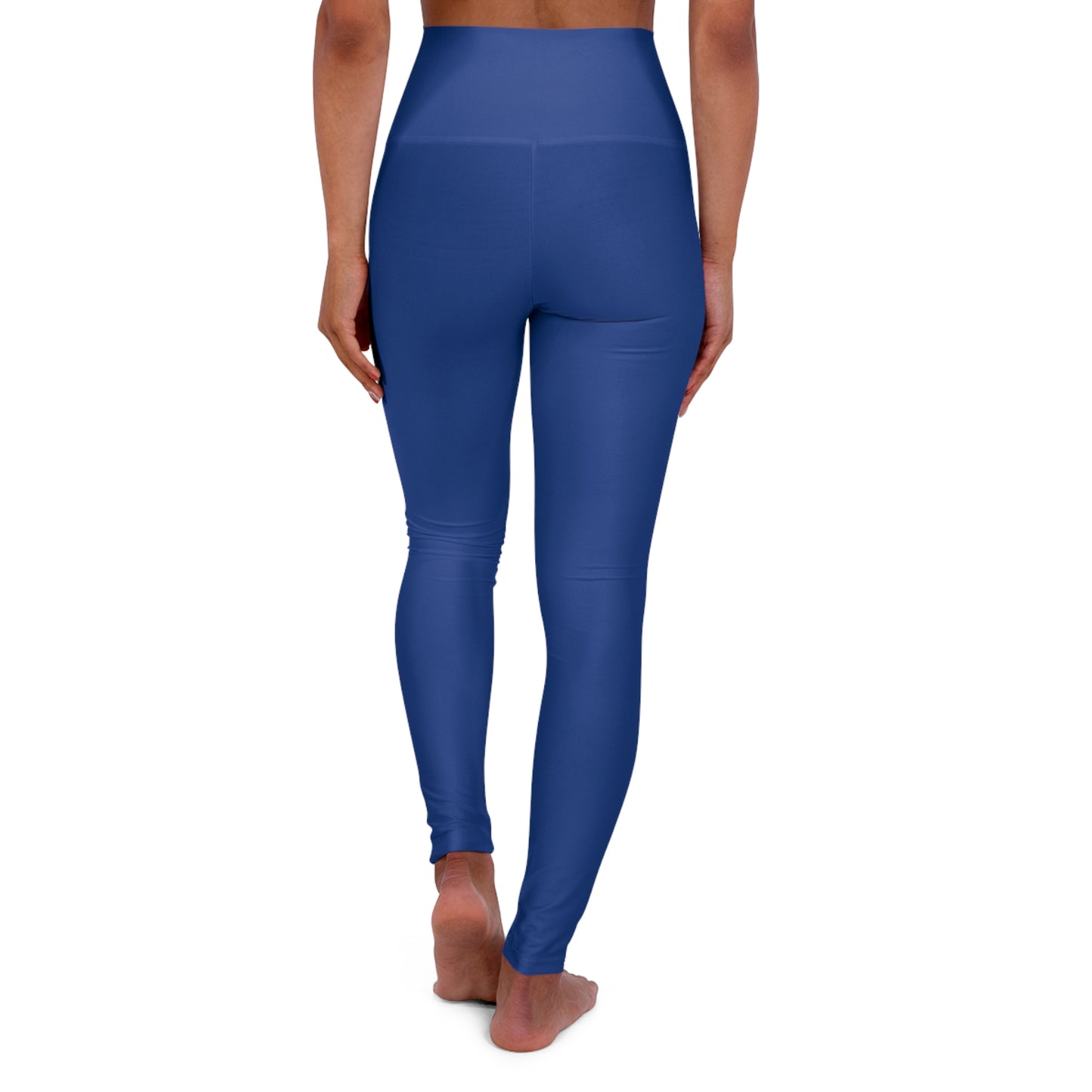 Dark Blue High Waisted Yoga Leggings (AOP)