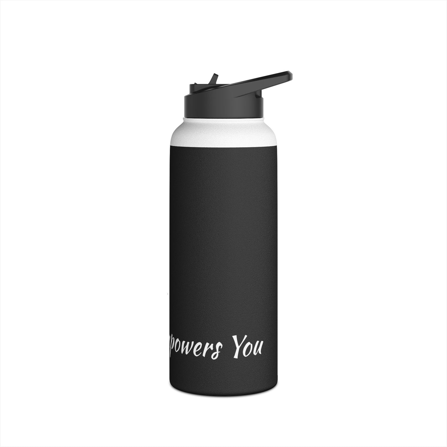 Black Stainless Steel Water Bottle, Standard Lid