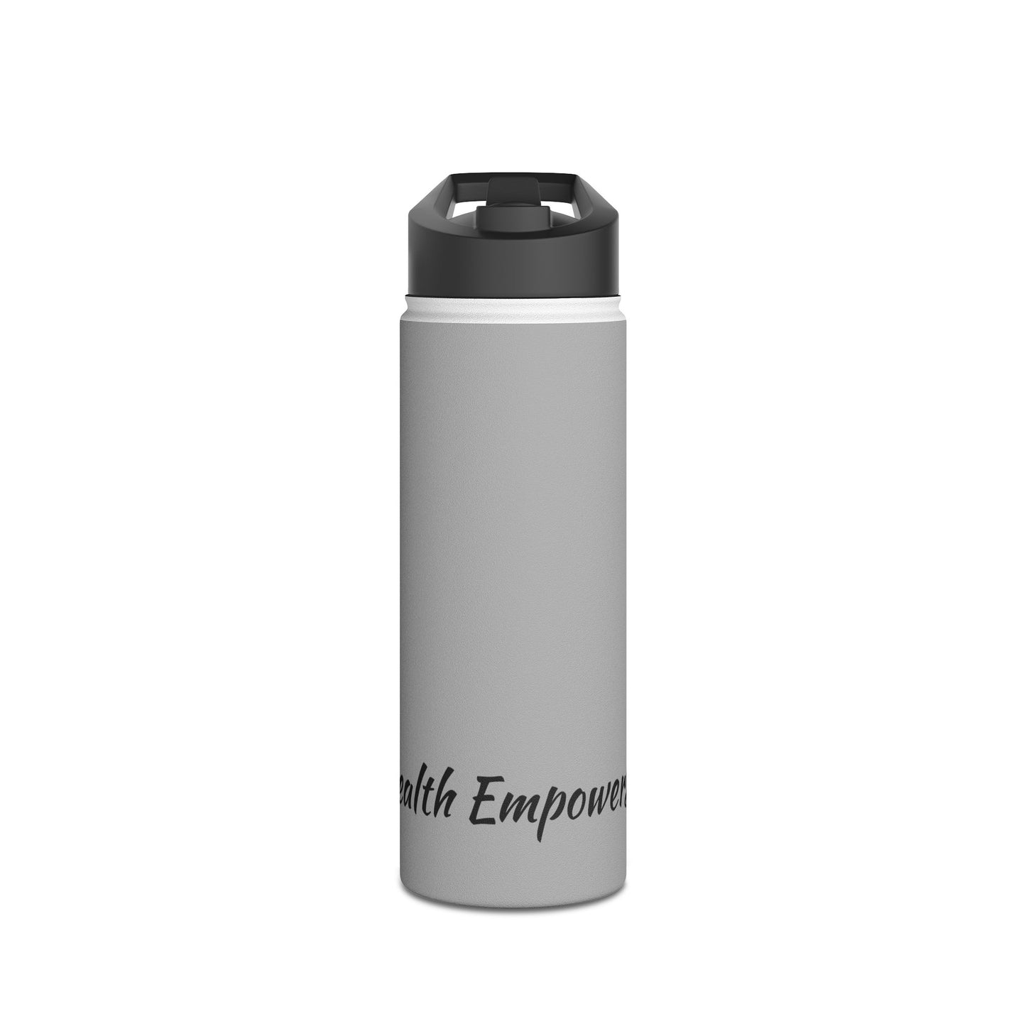 Light Grey Stainless Steel Water Bottle, Standard Lid