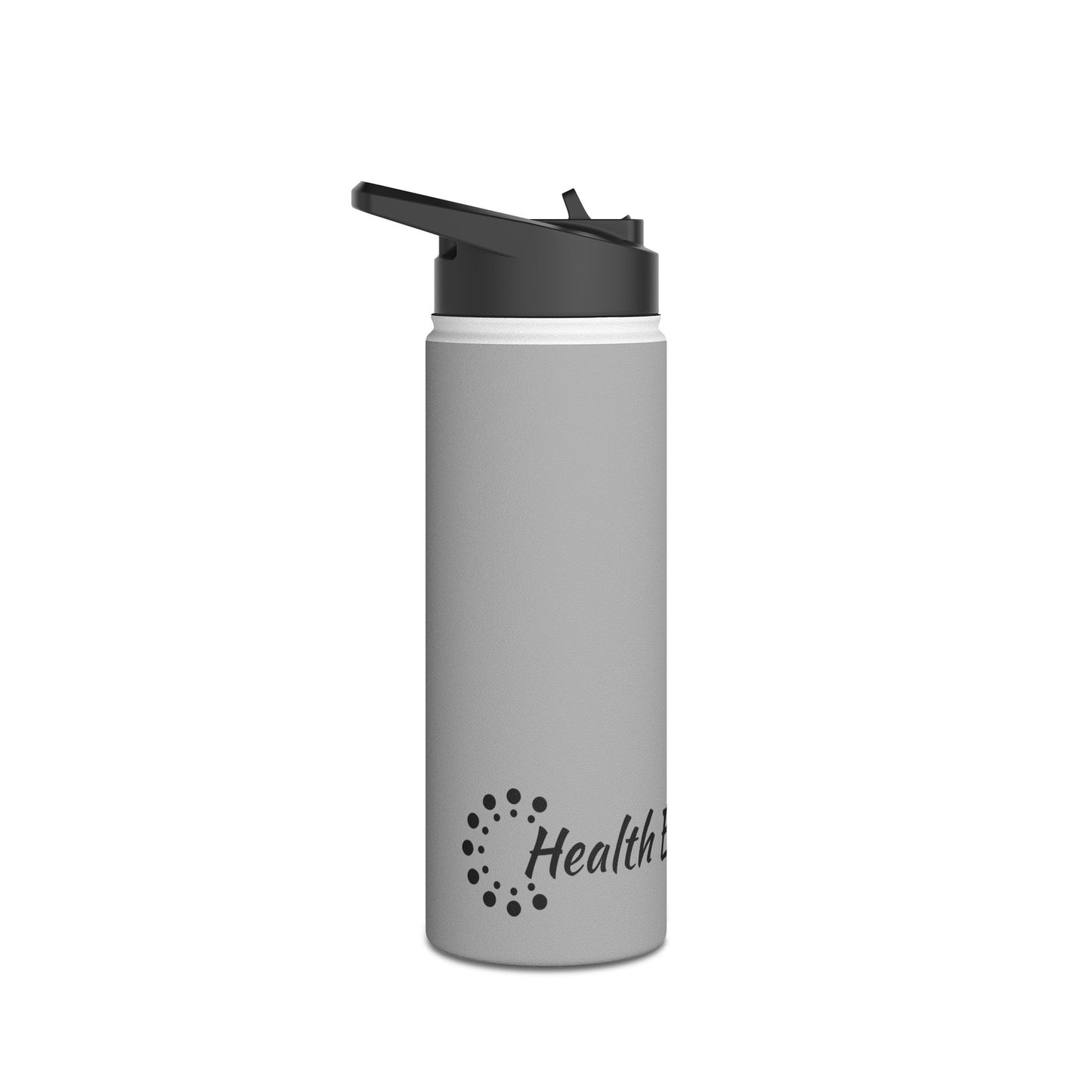 Light Grey Stainless Steel Water Bottle, Standard Lid