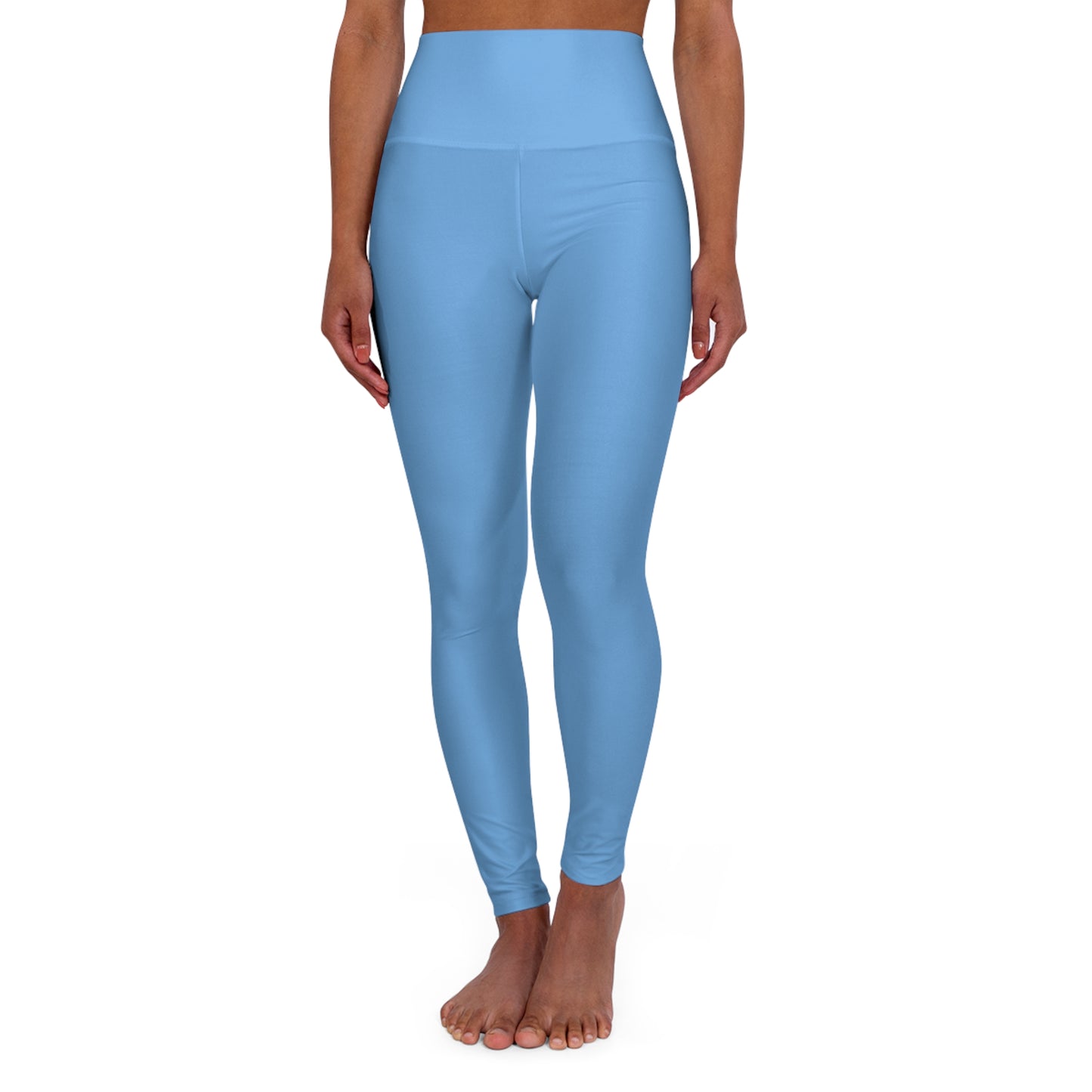 Light Blue High Waisted Yoga Leggings (AOP)