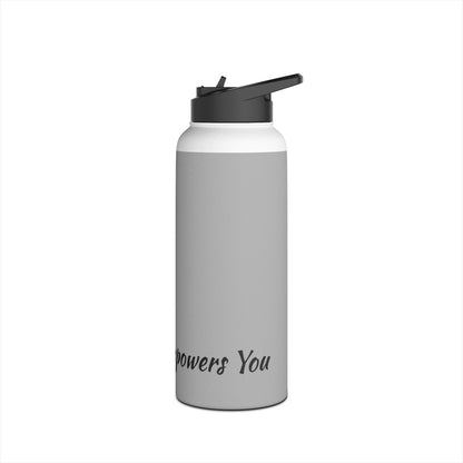 Light Grey Stainless Steel Water Bottle, Standard Lid