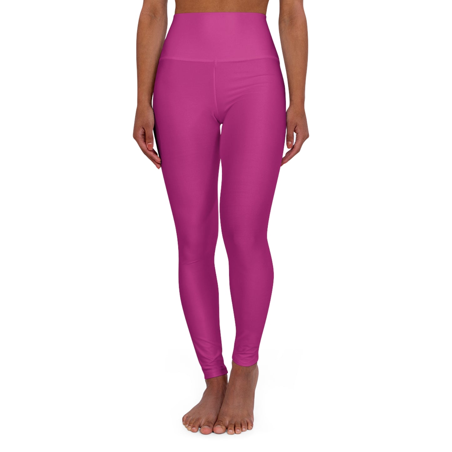 Dark Pink High Waisted Yoga Leggings (AOP)