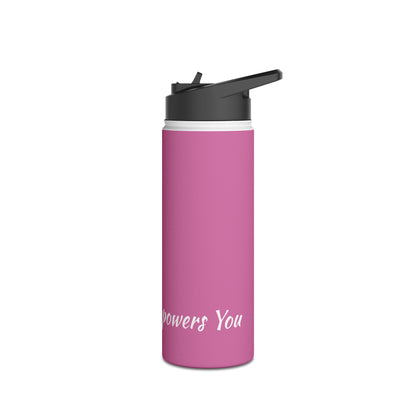 Light Pink Stainless Steel Water Bottle, Standard Lid