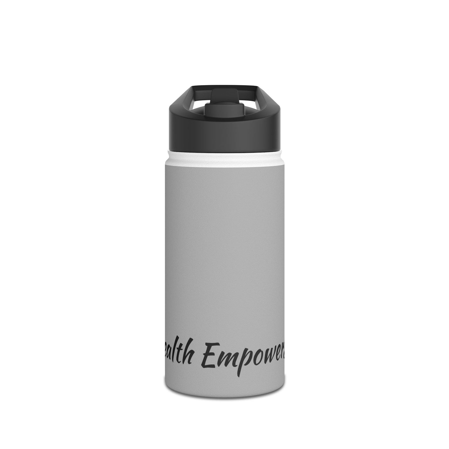 Light Grey Stainless Steel Water Bottle, Standard Lid