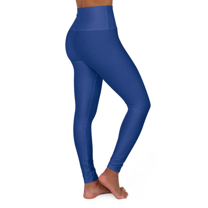 Dark Blue High Waisted Yoga Leggings (AOP)