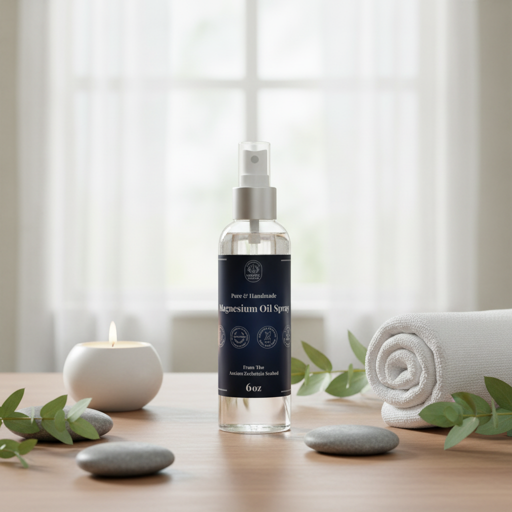 Magnesium Oil Spray in Spa Setting