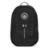 Black Under Armour backpack with a logo on a white background