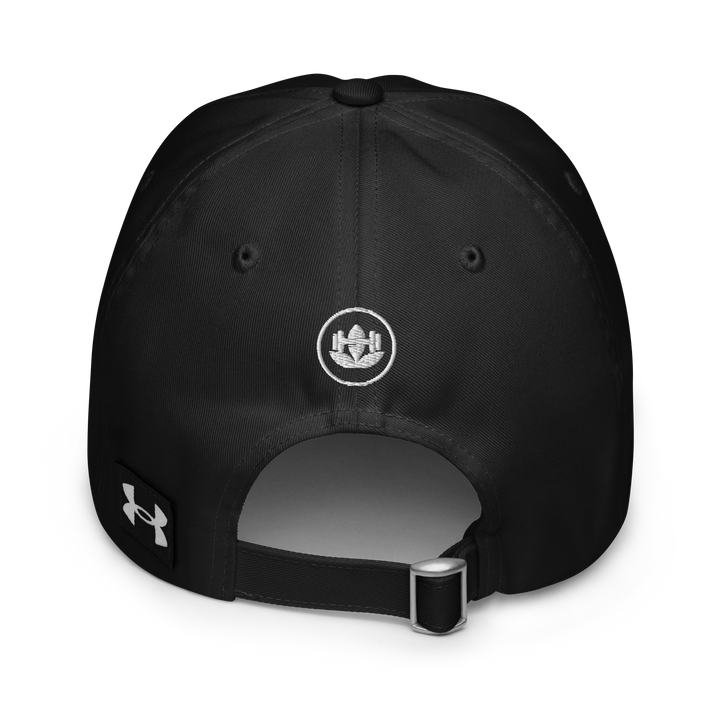 Under Armour hat black back view adjustable strap