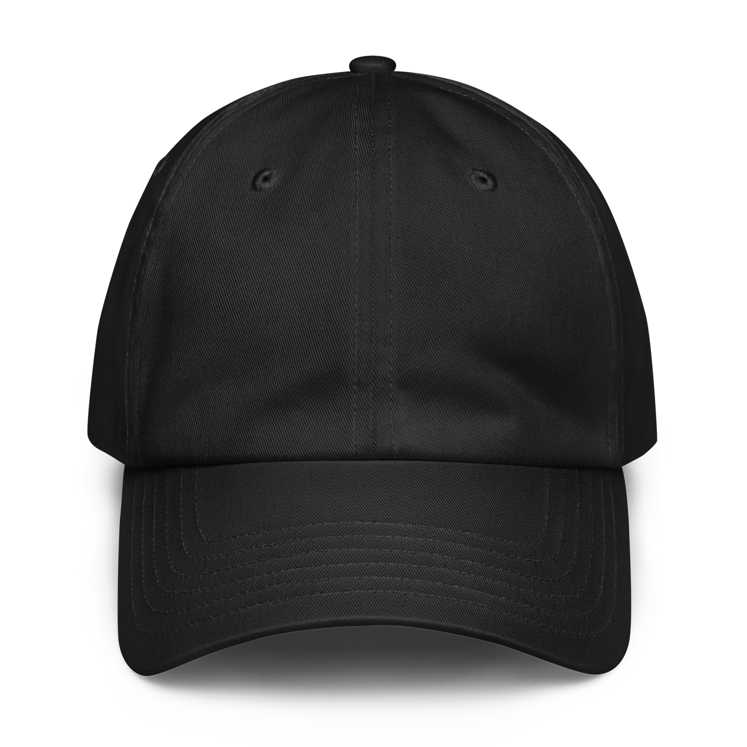 Black baseball cap on a white background