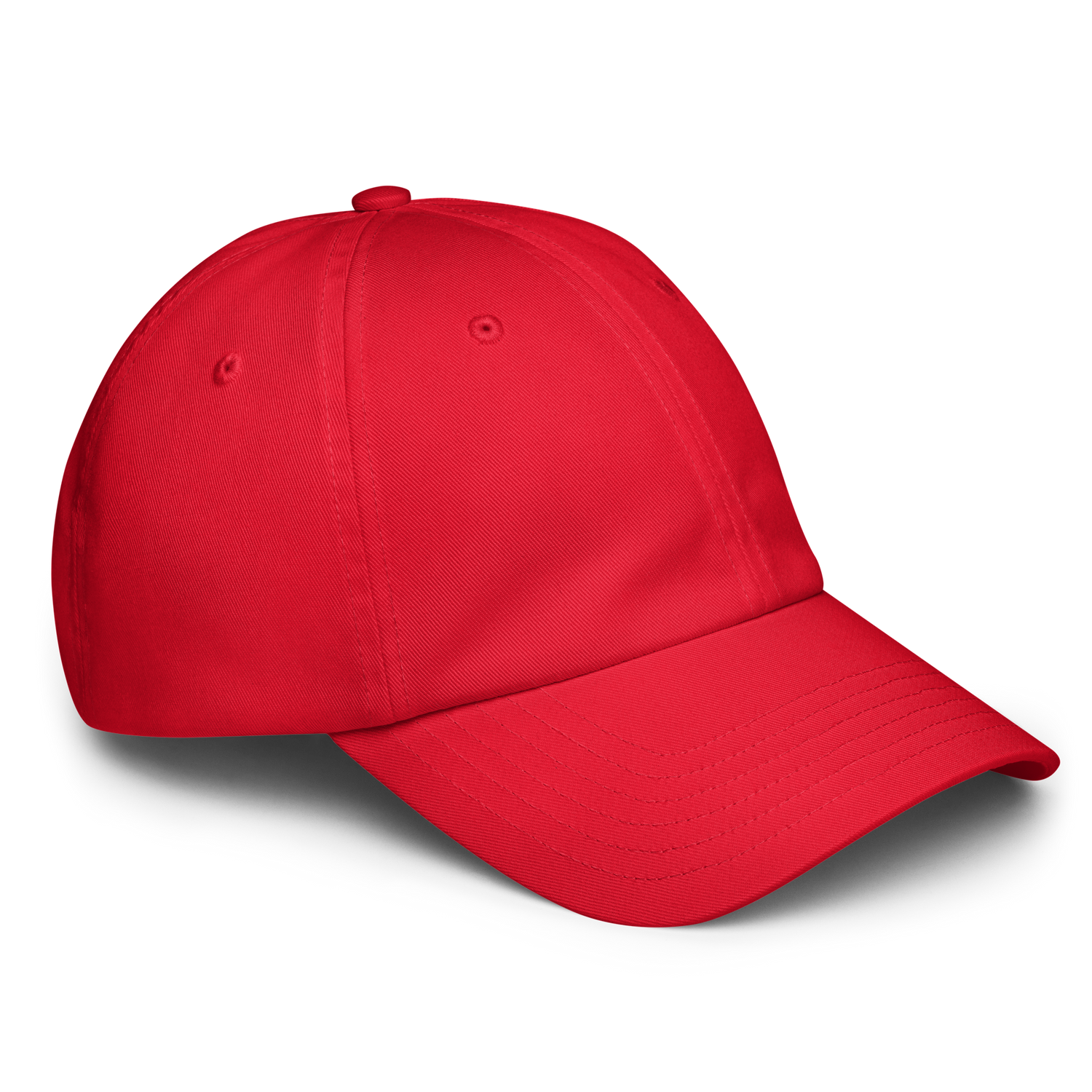Red baseball cap on a white background