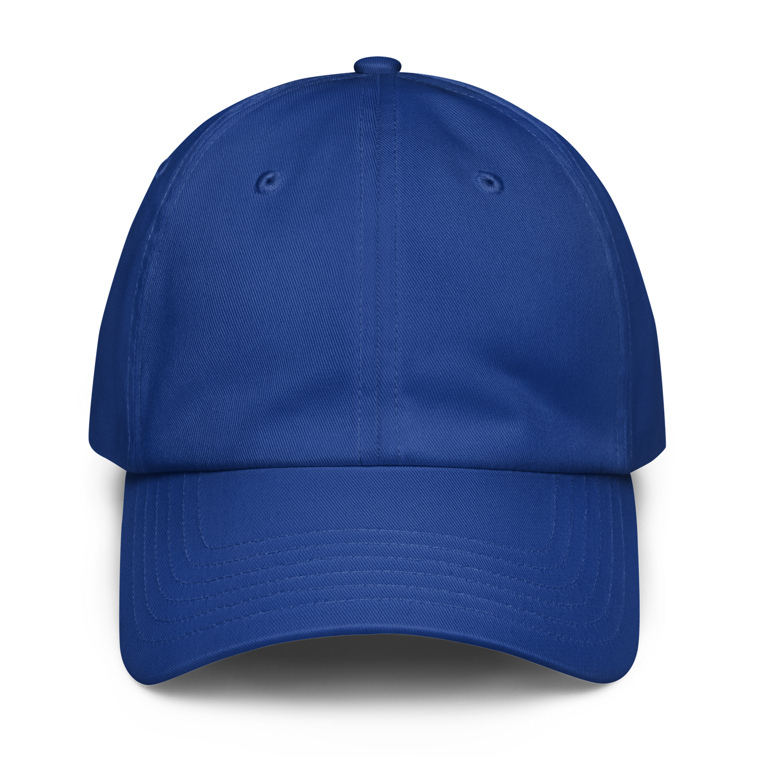 Blue baseball cap on a white background