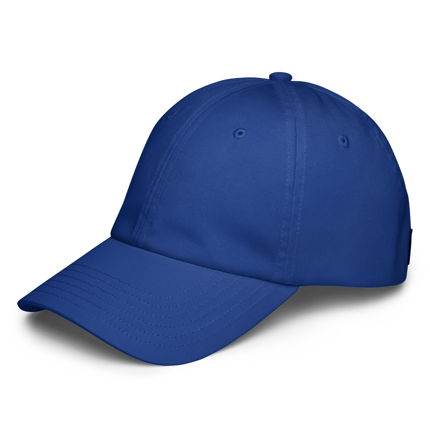 Blue baseball cap on a white background
