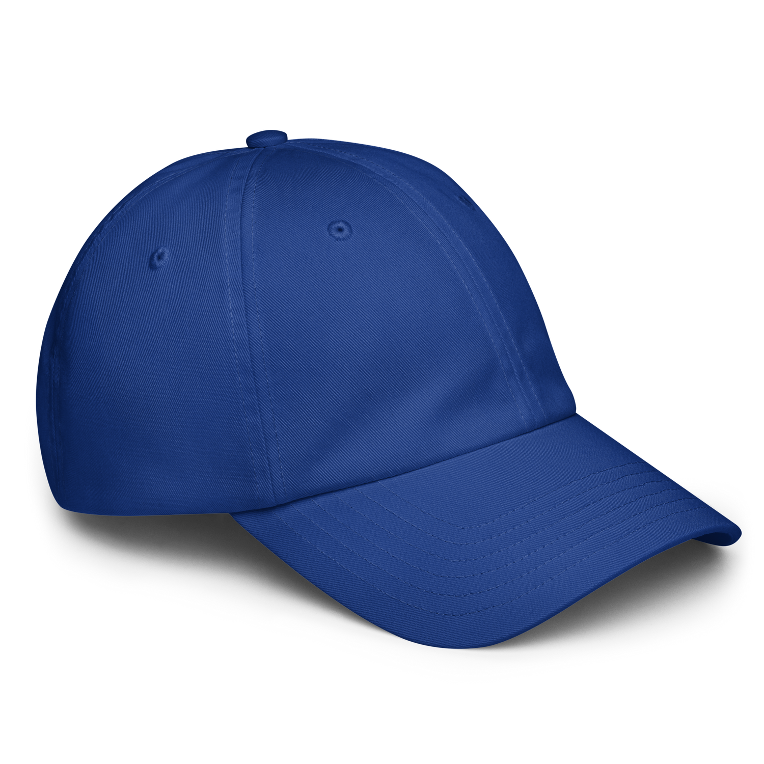 Blue baseball cap on a white background