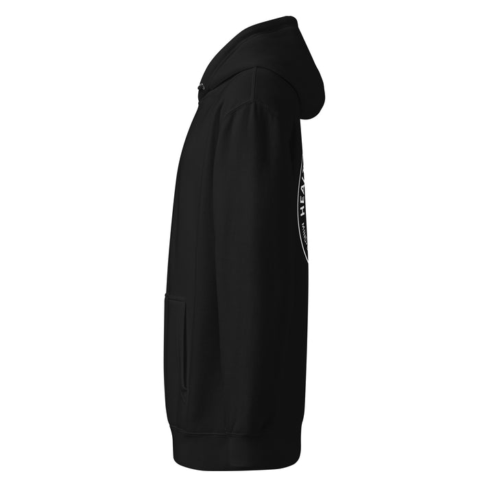 lotus hoodie black side view premium unisex hoodie