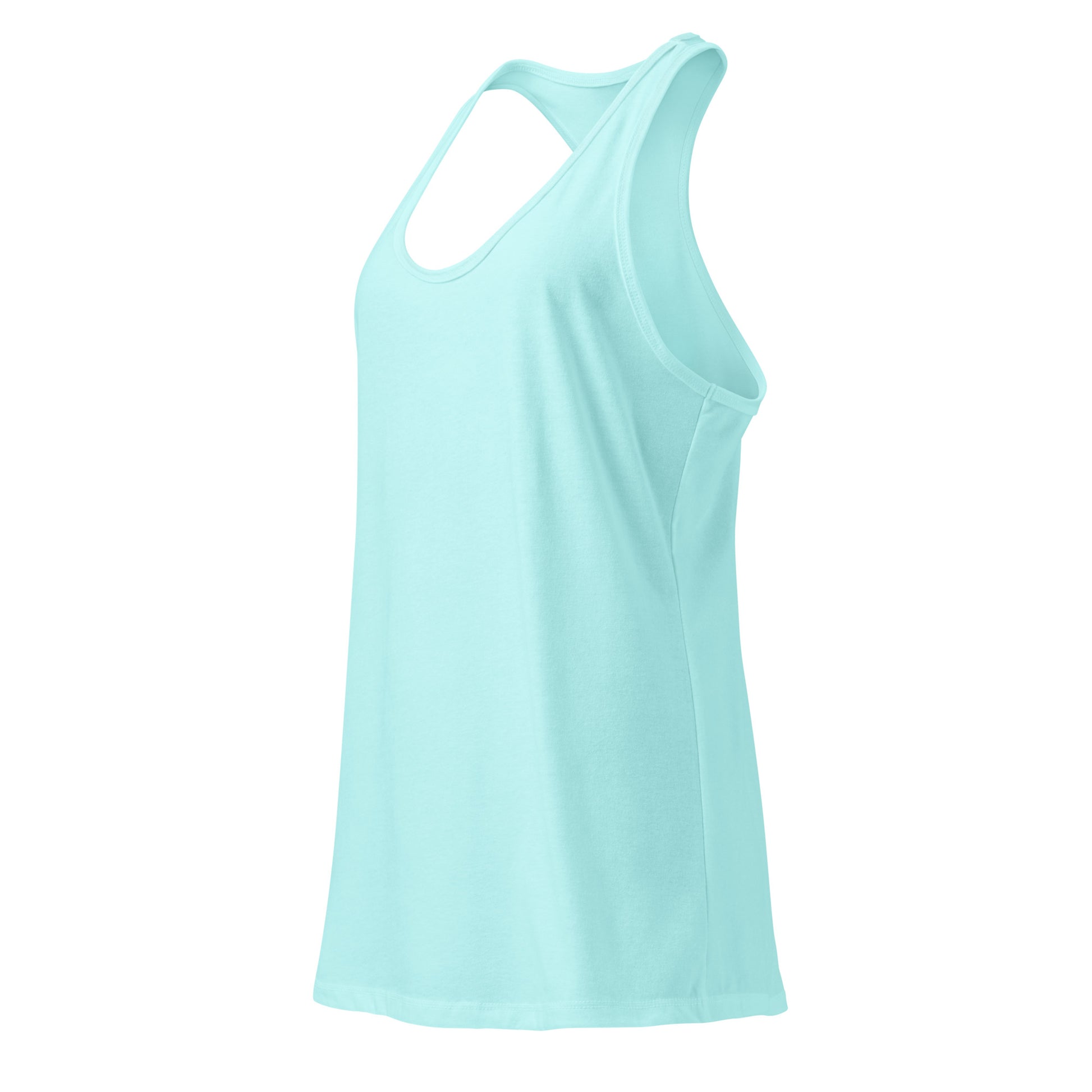 Light blue tank top on a white background