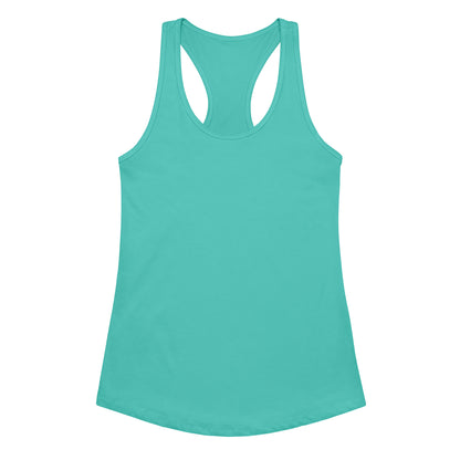 Turquoise tank top on a white background
